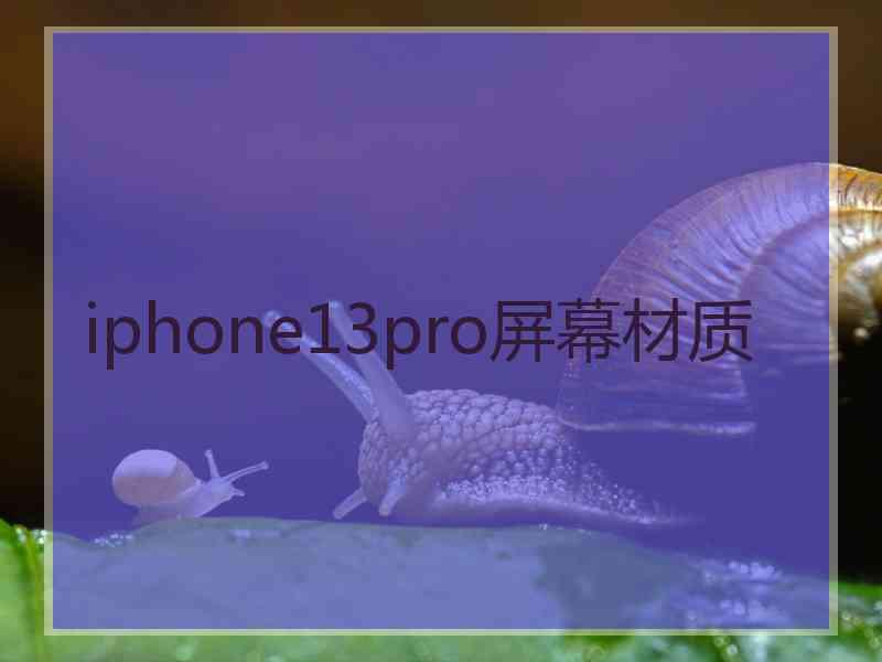 iphone13pro屏幕材质