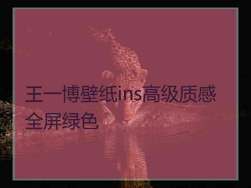 王一博壁纸ins高级质感全屏绿色