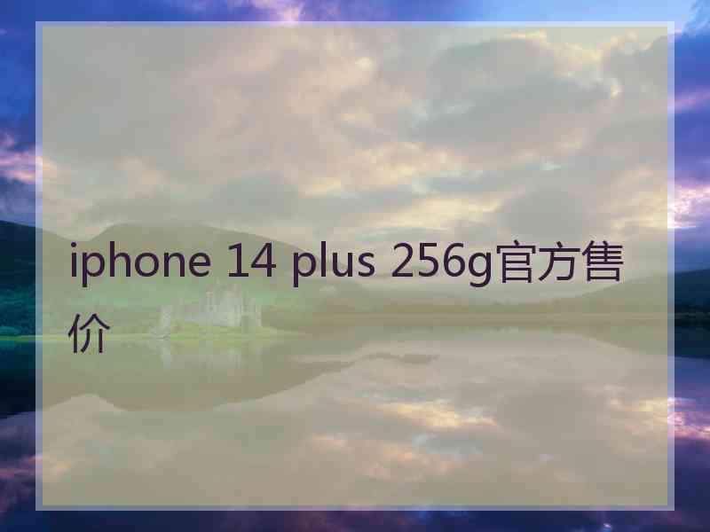 iphone 14 plus 256g官方售价