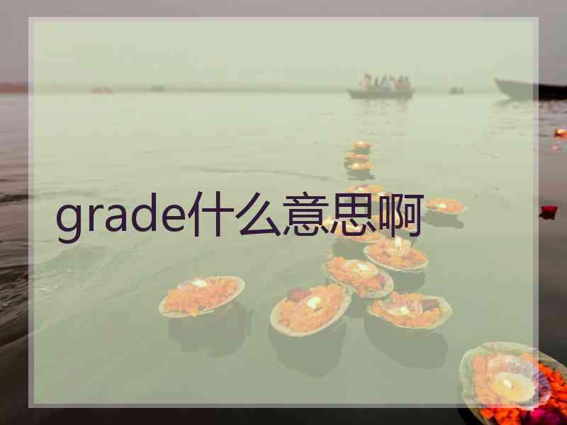 grade什么意思啊