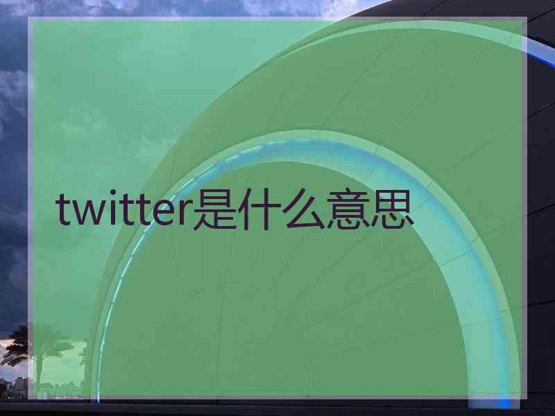 twitter是什么意思