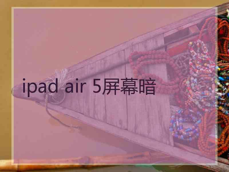 ipad air 5屏幕暗