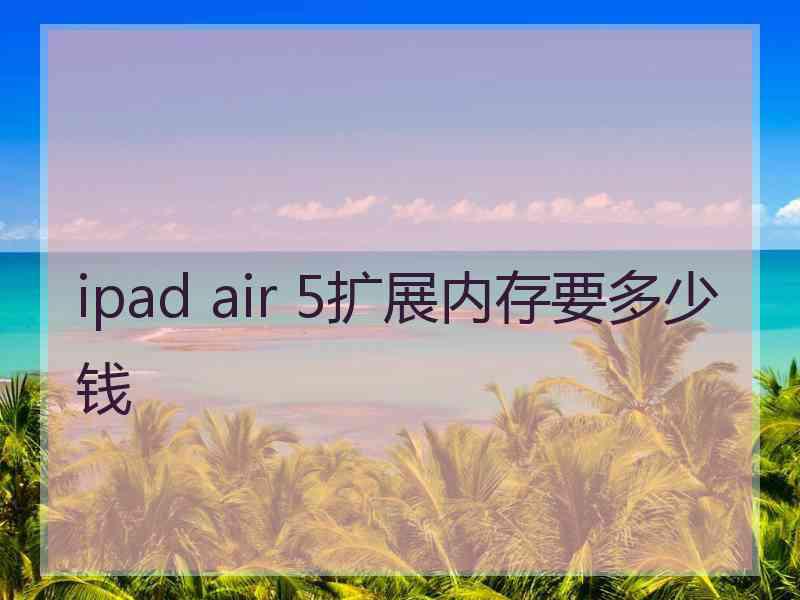 ipad air 5扩展内存要多少钱