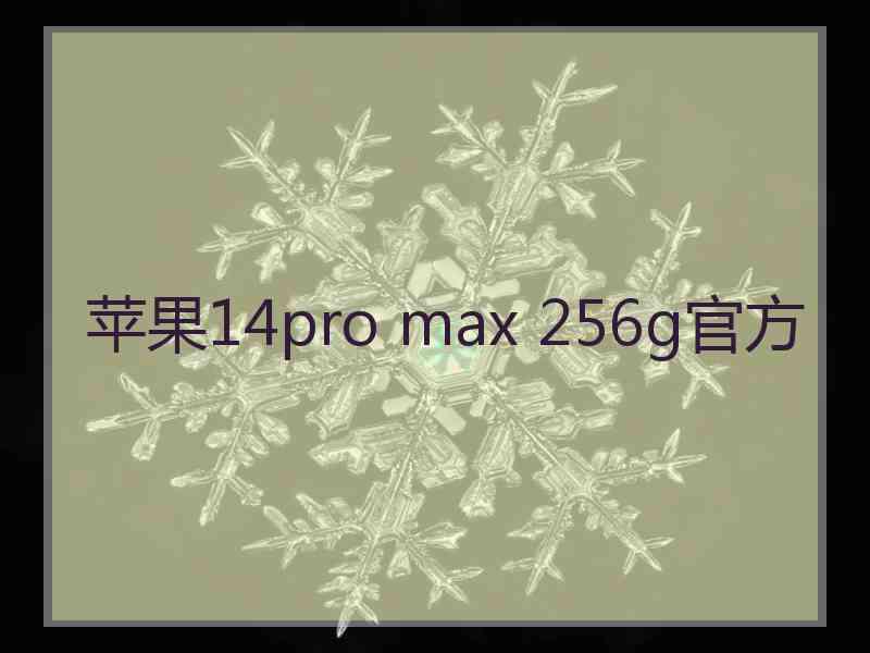 苹果14pro max 256g官方