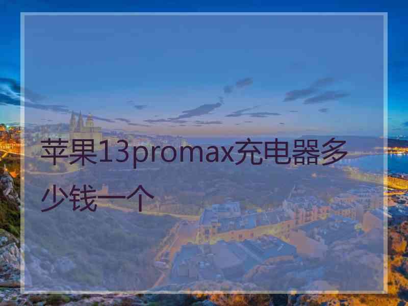 苹果13promax充电器多少钱一个