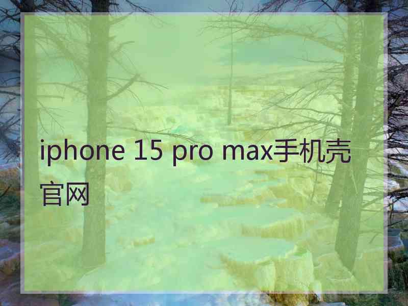 iphone 15 pro max手机壳官网