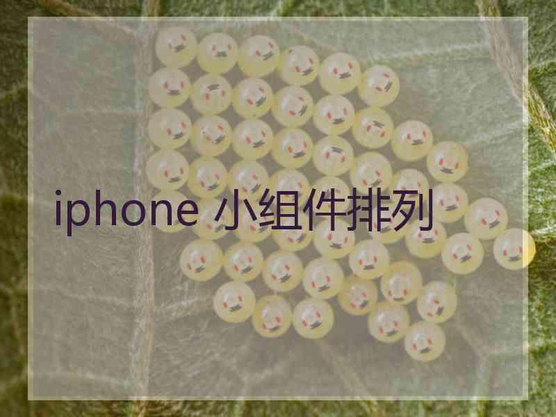 iphone 小组件排列