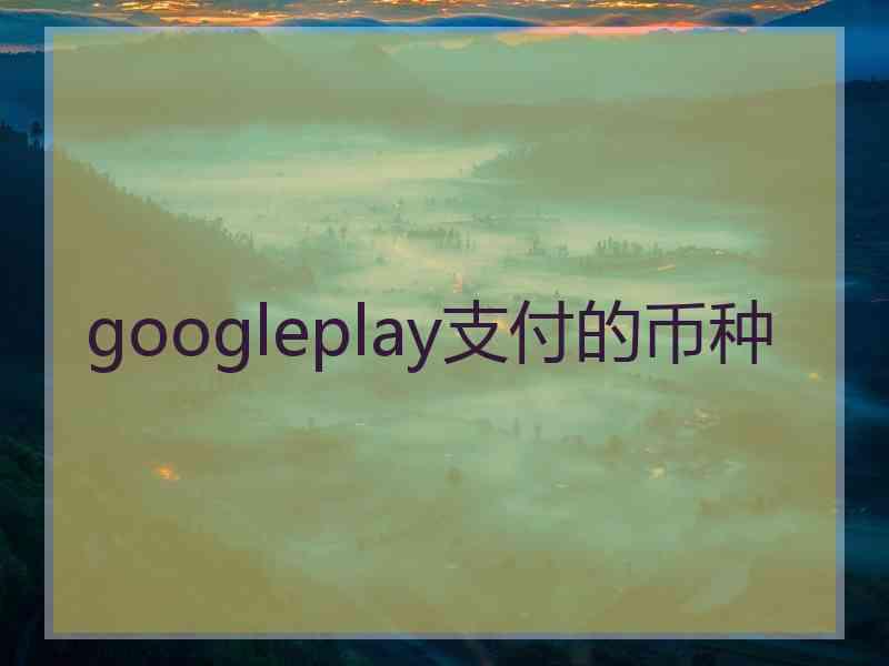 googleplay支付的币种