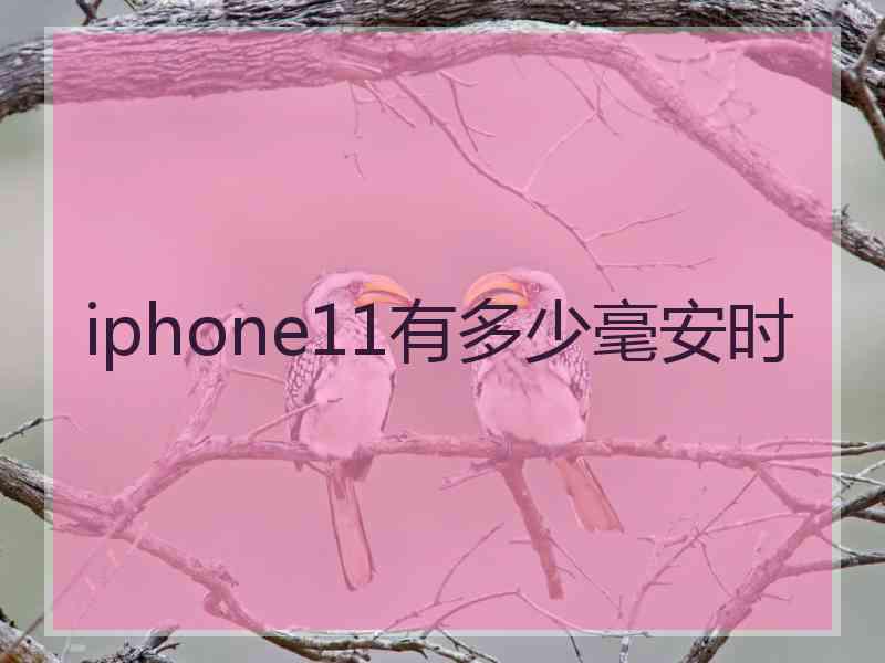 iphone11有多少毫安时