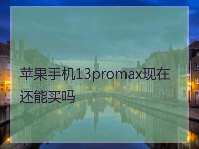 苹果手机13promax现在还能买吗