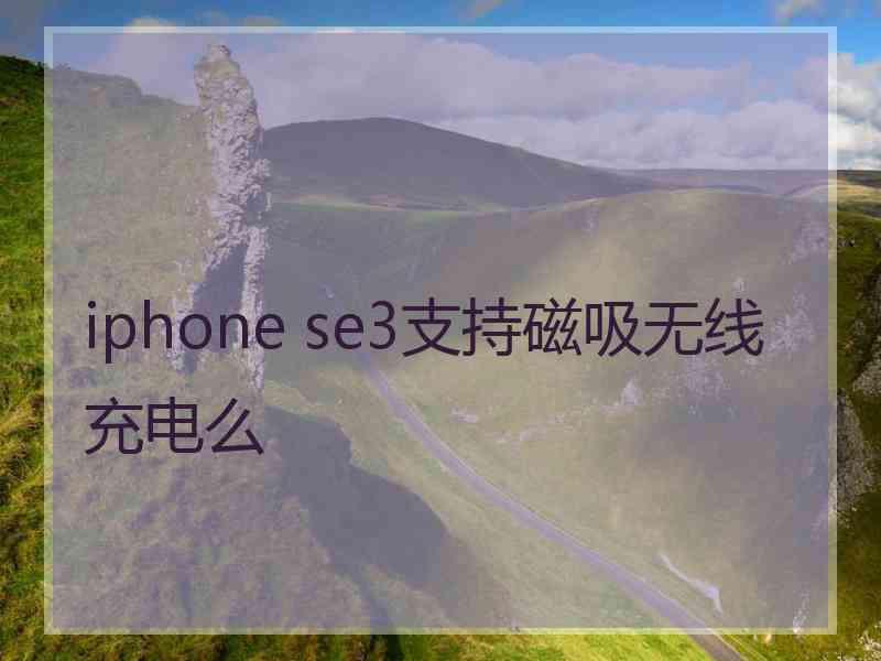 iphone se3支持磁吸无线充电么