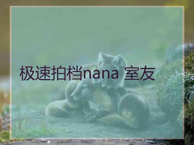 极速拍档nana 室友