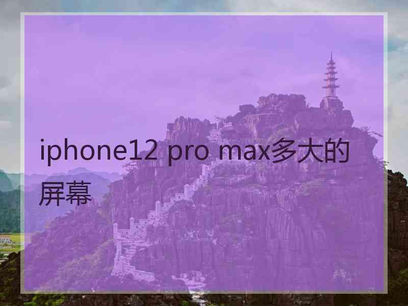 iphone12 pro max多大的屏幕