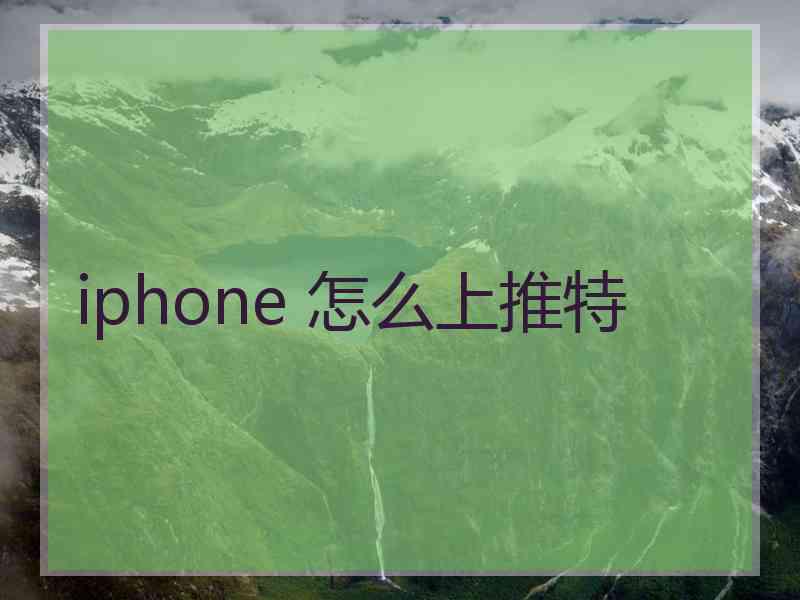 iphone 怎么上推特