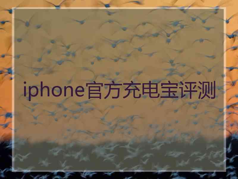 iphone官方充电宝评测