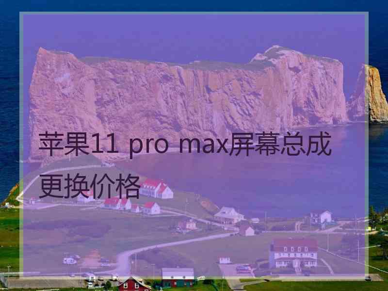 苹果11 pro max屏幕总成更换价格