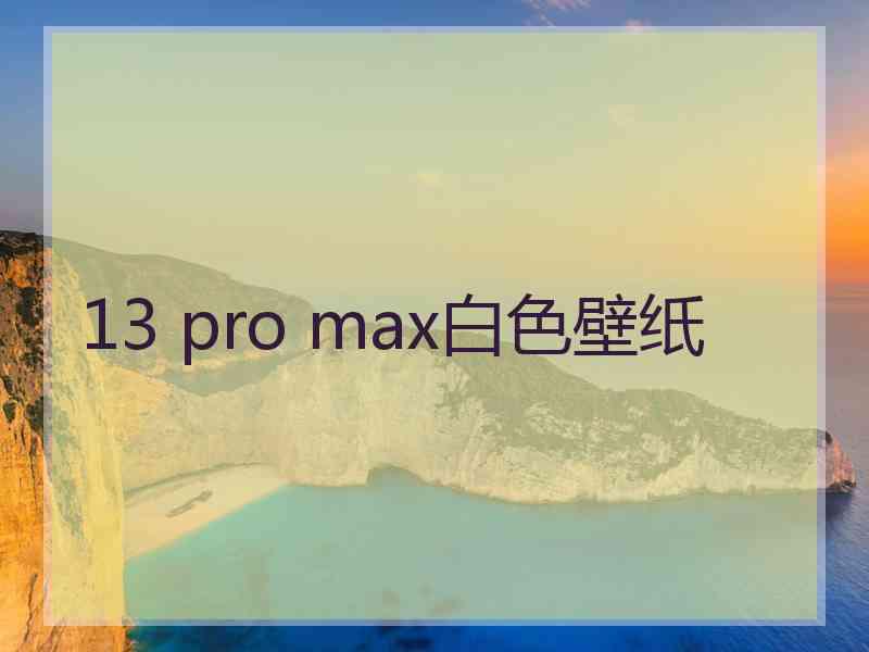 13 pro max白色壁纸