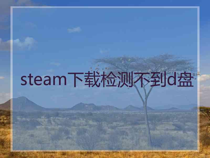 steam下载检测不到d盘