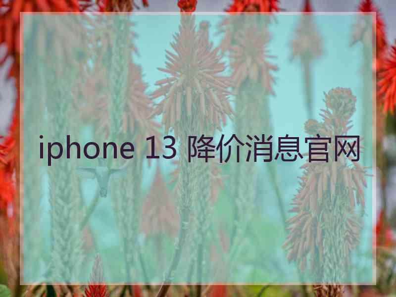 iphone 13 降价消息官网