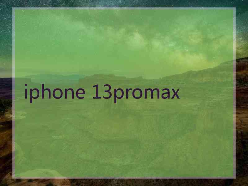 iphone 13promax