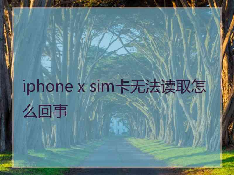 iphone x sim卡无法读取怎么回事