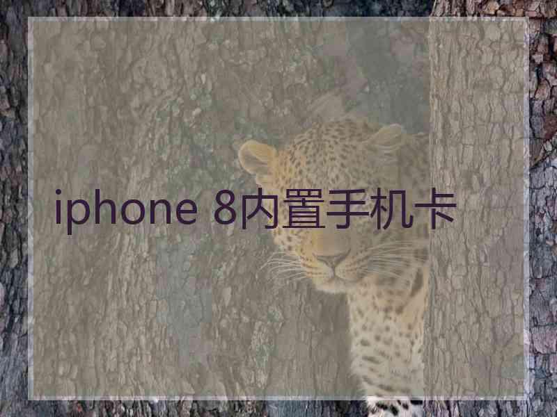 iphone 8内置手机卡