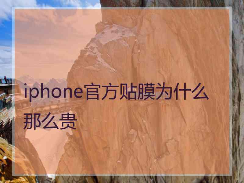 iphone官方贴膜为什么那么贵