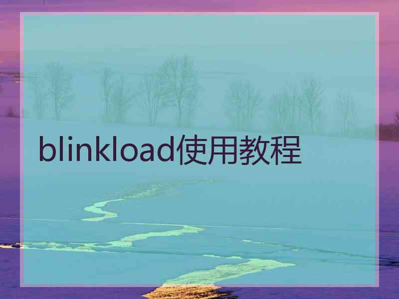 blinkload使用教程