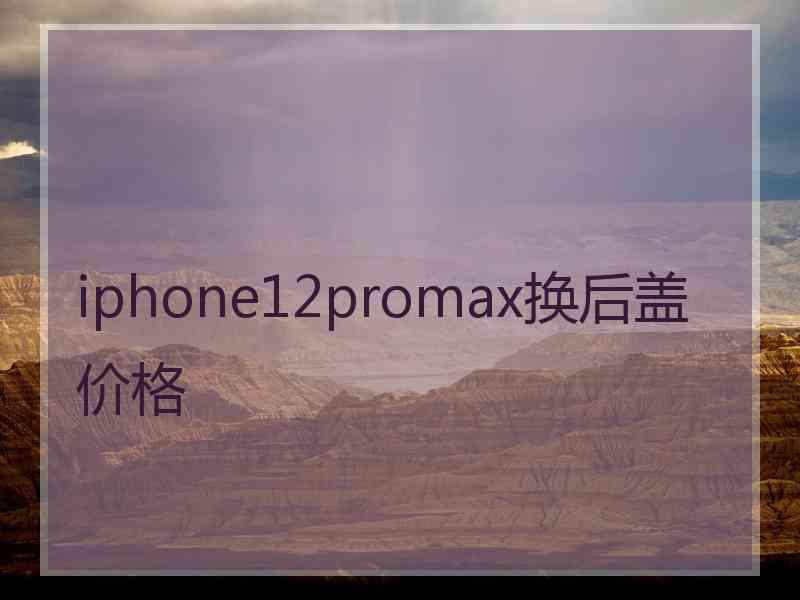 iphone12promax换后盖价格