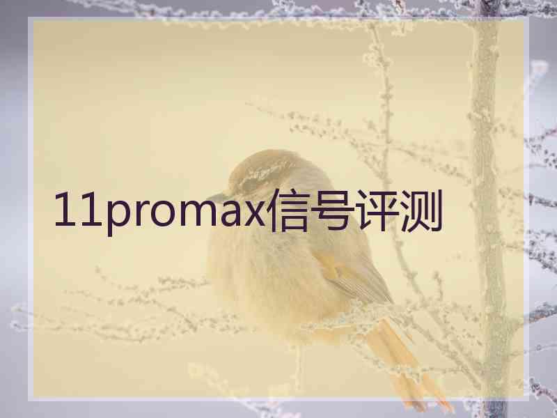 11promax信号评测