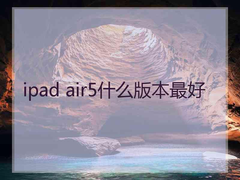 ipad air5什么版本最好