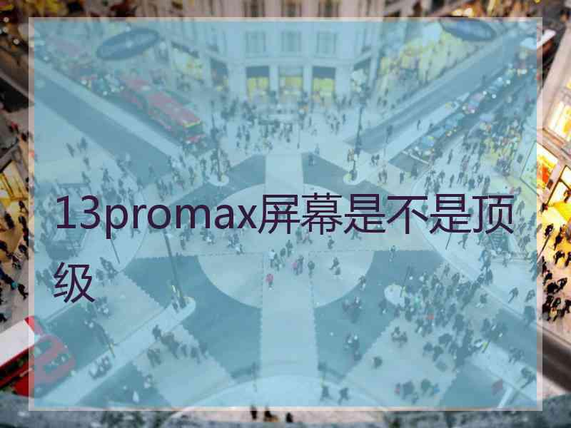 13promax屏幕是不是顶级