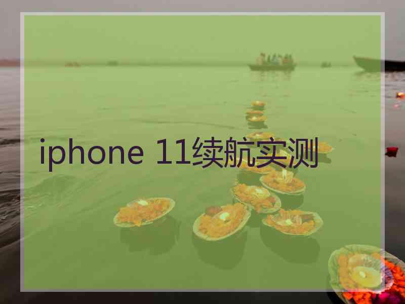 iphone 11续航实测