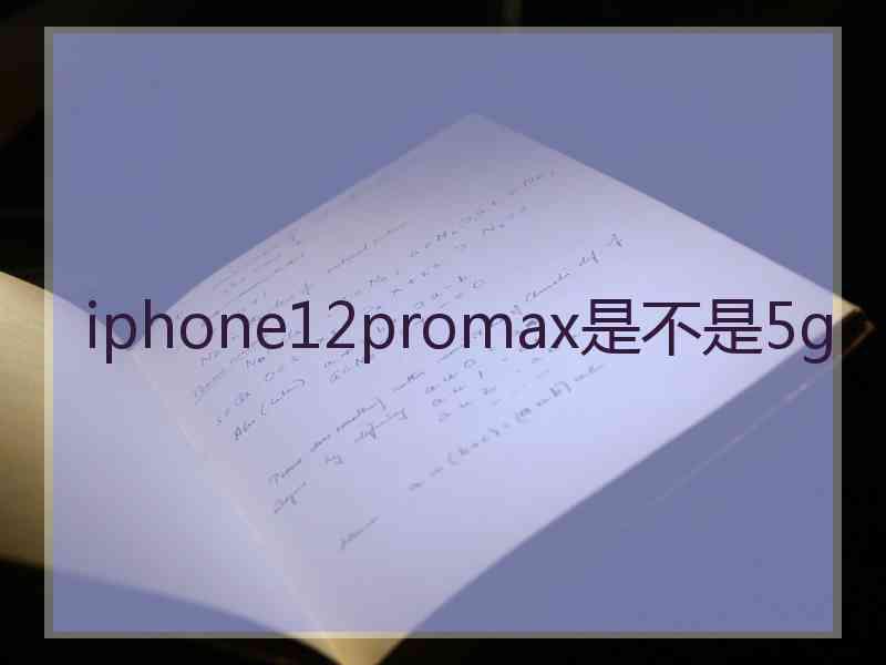 iphone12promax是不是5g