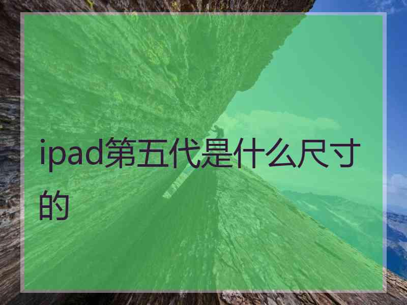 ipad第五代是什么尺寸的