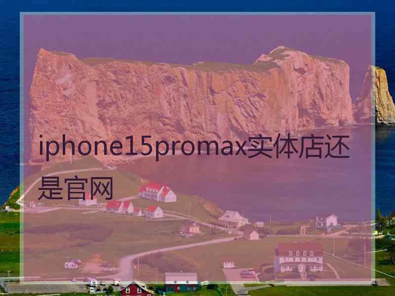 iphone15promax实体店还是官网
