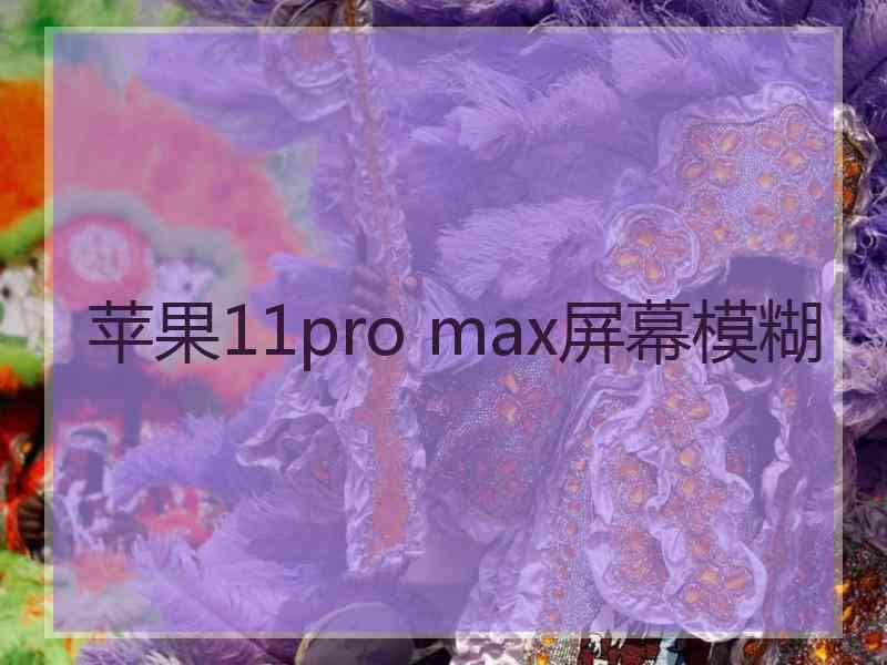 苹果11pro max屏幕模糊