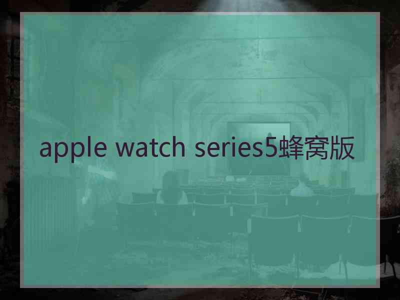 apple watch series5蜂窝版