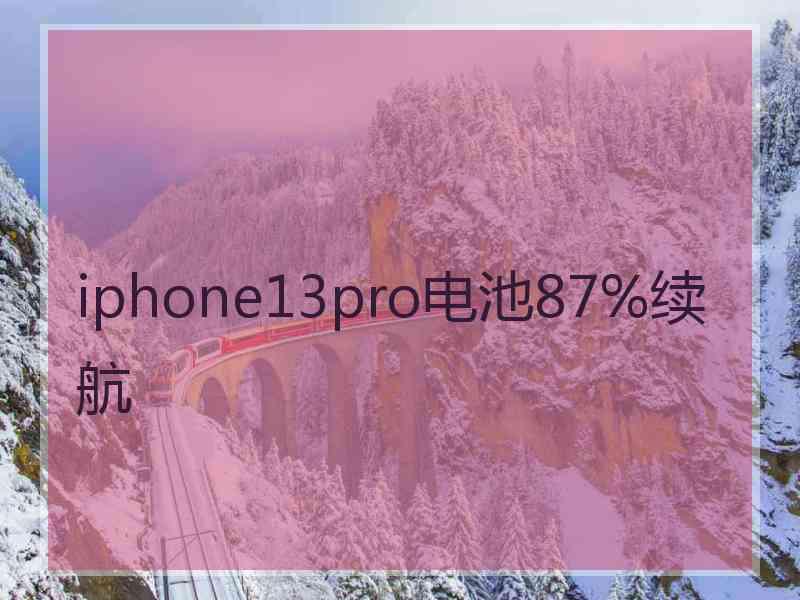 iphone13pro电池87%续航