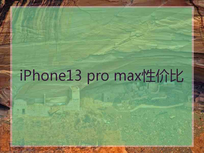 iPhone13 pro max性价比