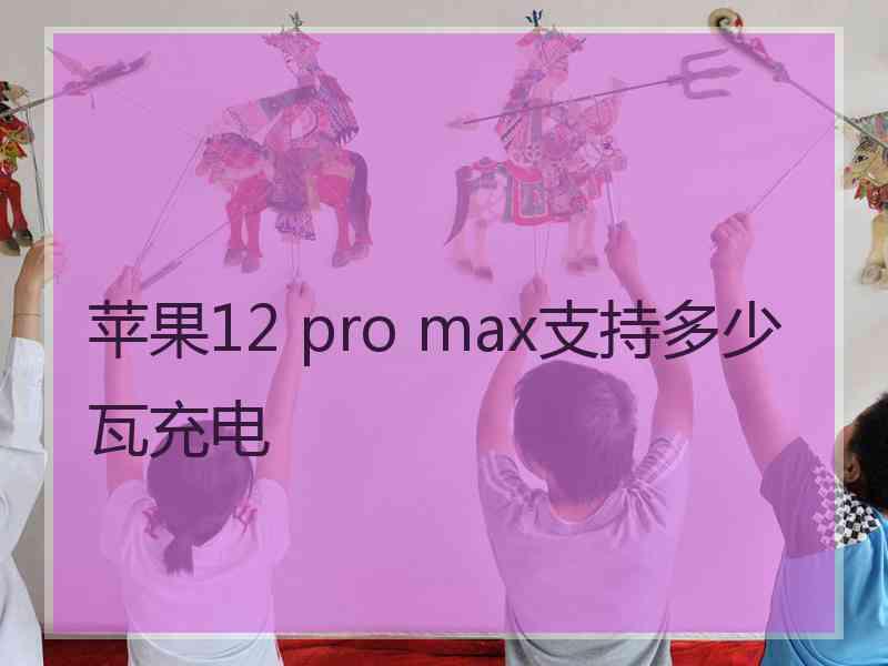 苹果12 pro max支持多少瓦充电