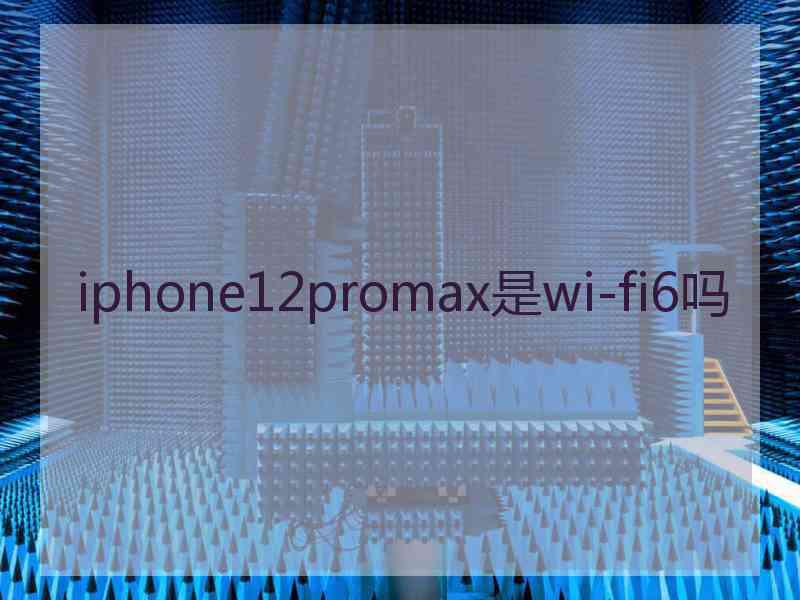 iphone12promax是wi-fi6吗