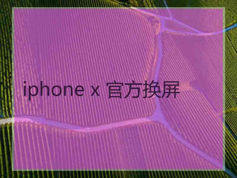 iphone x 官方换屏