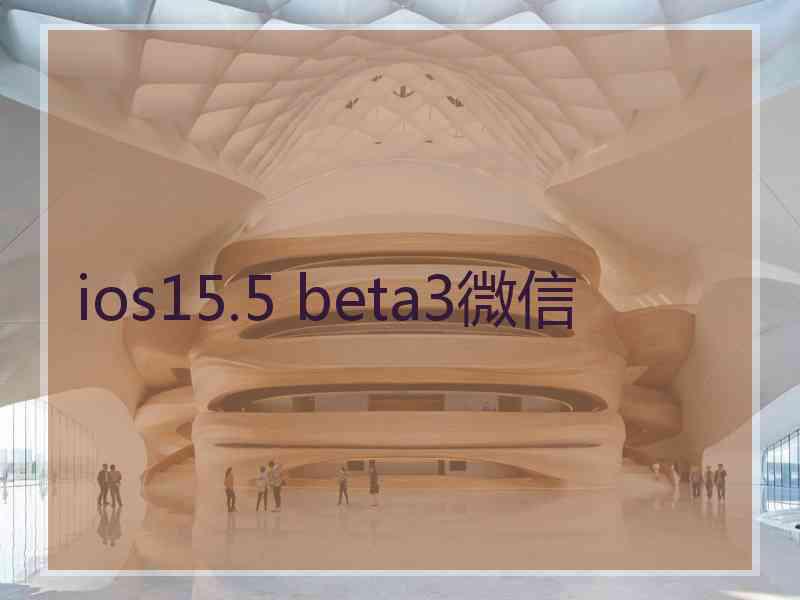 ios15.5 beta3微信