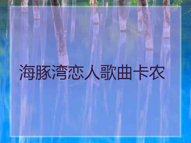 海豚湾恋人歌曲卡农