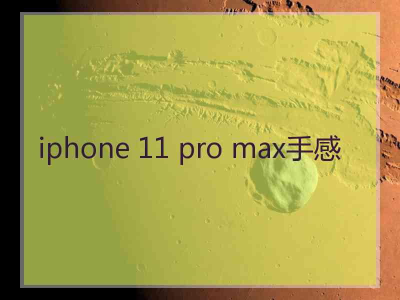 iphone 11 pro max手感