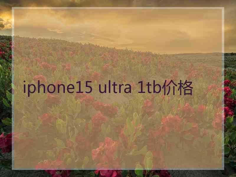 iphone15 ultra 1tb价格