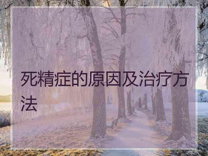 死精症的原因及治疗方法