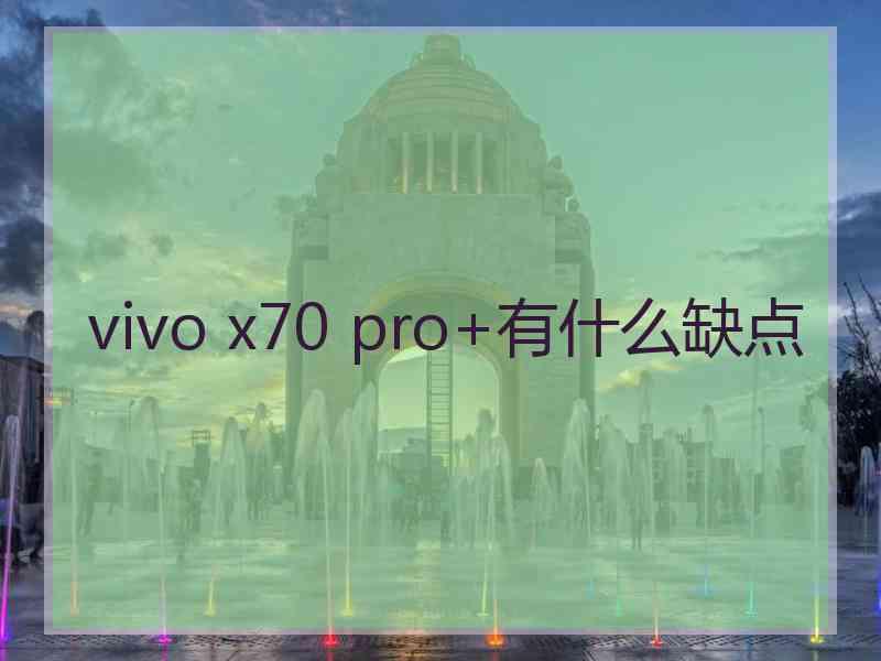 vivo x70 pro+有什么缺点