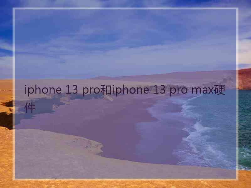 iphone 13 pro和iphone 13 pro max硬件